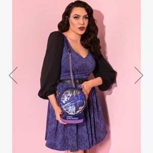 EDWARD SCISSORHANDS FAREWELL BABYDOLL DRESS IN WALLPAPER NOVELTY PRINT 💜💜💜